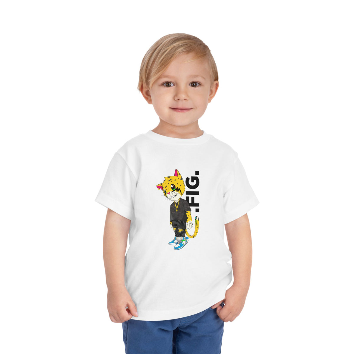 .FIG. "Reborn" (Blue) (2 Cor 5:17) Toddler Short Sleeve Tee